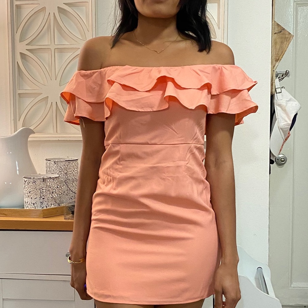 Pink lily fitted dress